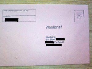 roter offizieller Wahlumschlag