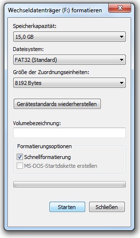 usb-formatieren USB formatieren mit Win 7