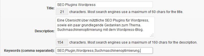 Pluginübersicht All in One SEO