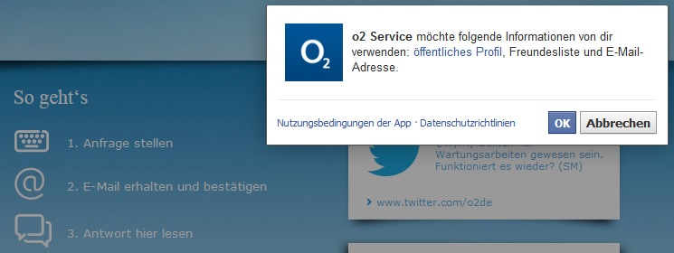 Warum möchte O2 meine Freundesliste einsehen?