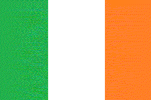 Auf dem Bild sieht man die irische Flagge